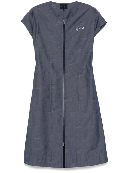 Front Zip Striped Dress