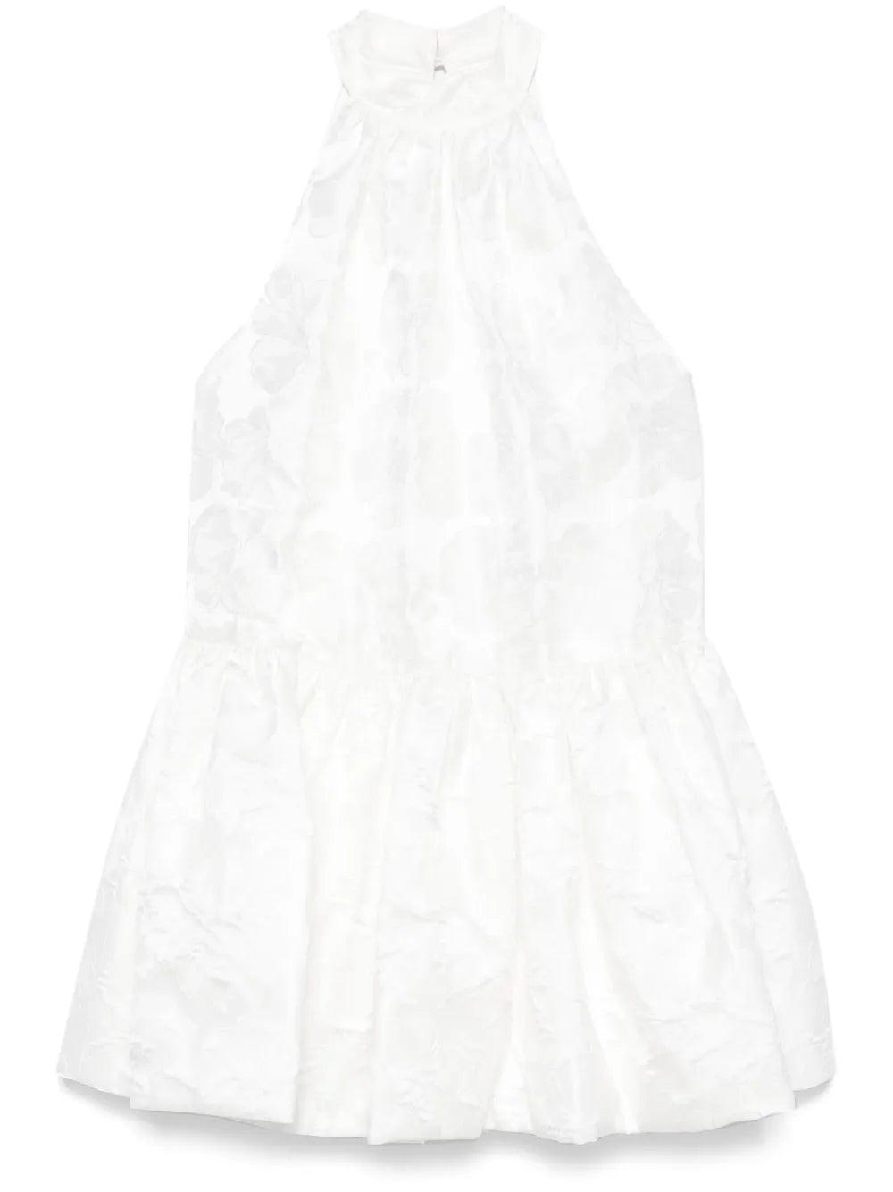 Floral-Jacquard Mini Dress