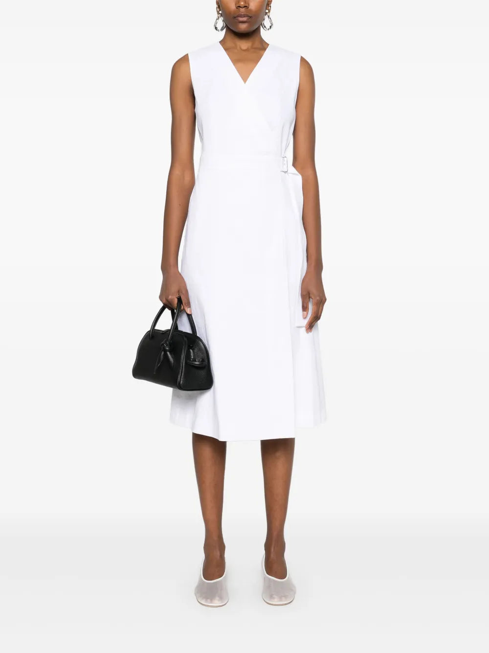 Sleeveless Wrap Midi Dress