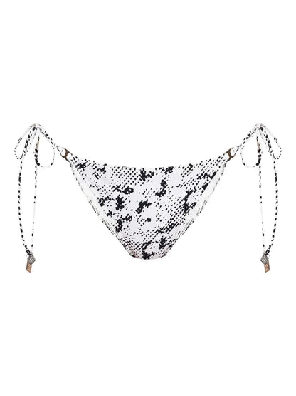 Printed Tie-Side Bikini Bottoms