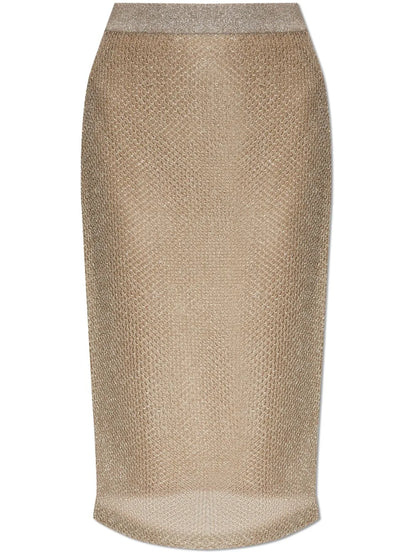 Metallic Midi Skirt
