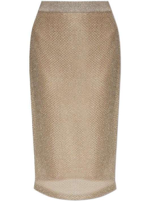 Metallic Midi Skirt