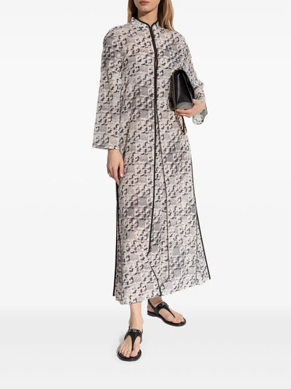 Patterned Midi Dress