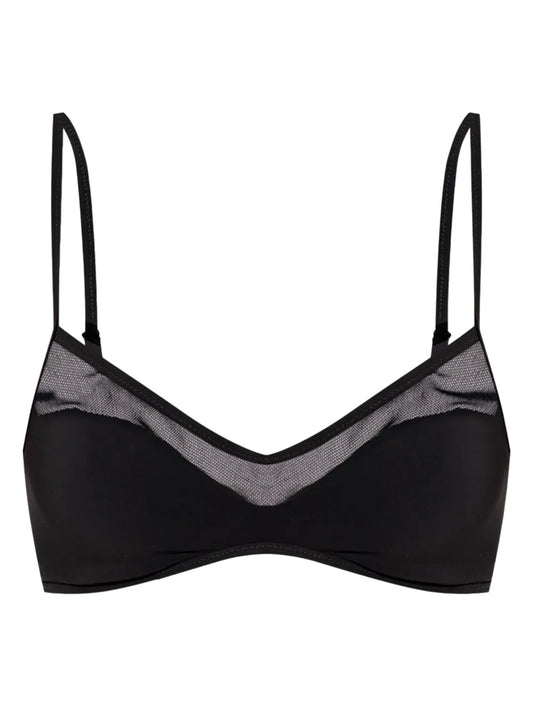 Sheer Panel Bikini Top