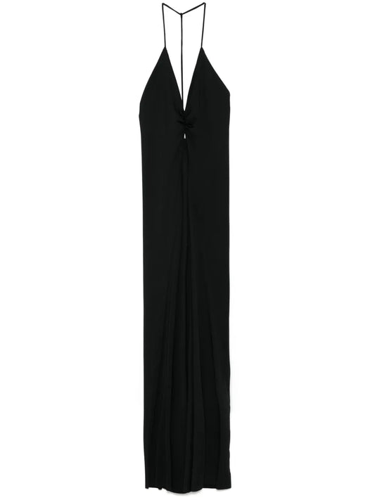 V-Neck Ruched Maxi Dress