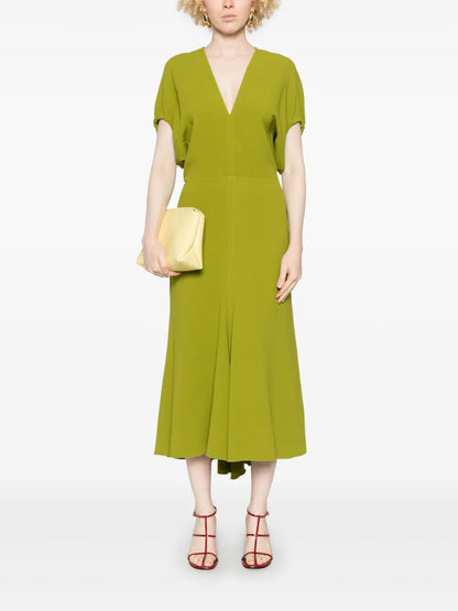 Crepe Midi Dress