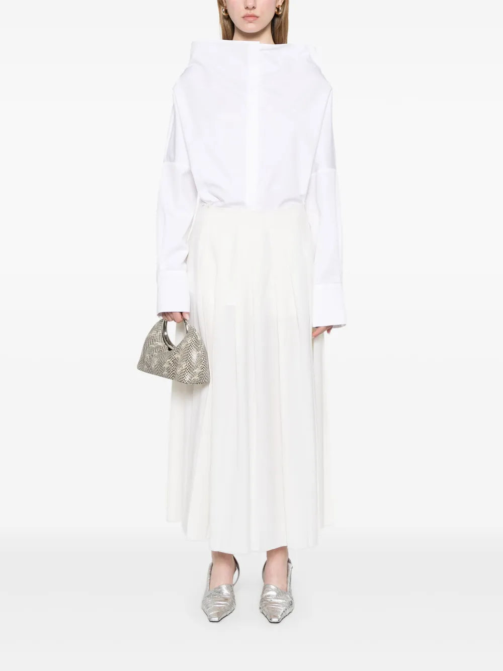 Pleated Midi Skirt