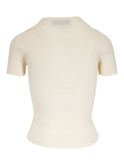 Francene Ribbed Short-Sleeve Top