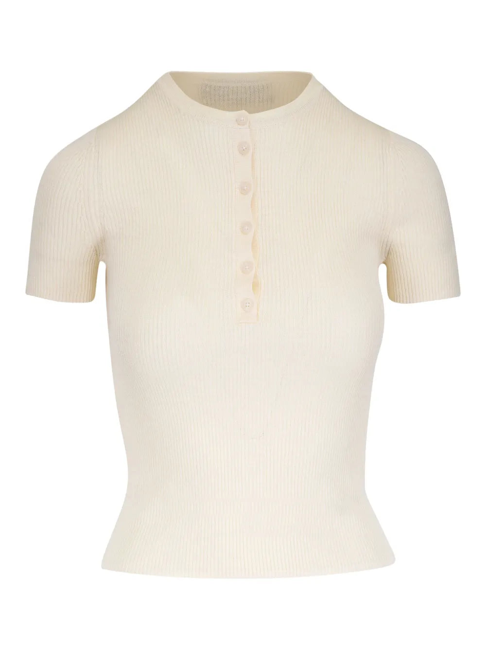 Francene Ribbed Short-Sleeve Top