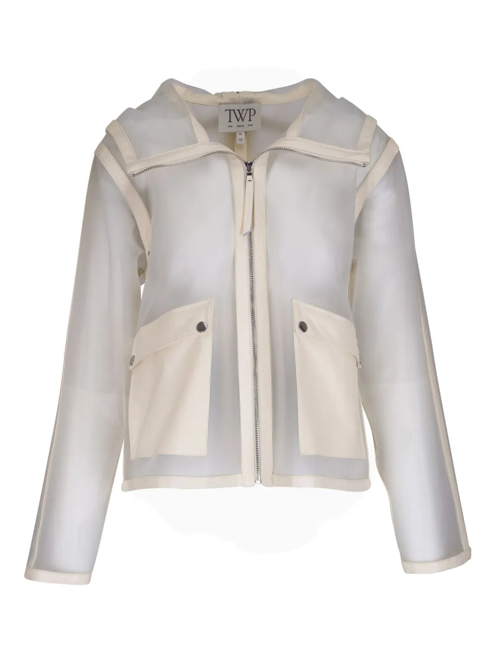 Piped Hoodie Leather Jacket