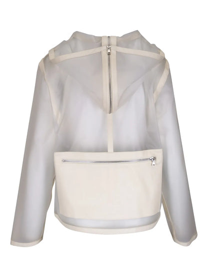 Piped Hoodie Leather Jacket
