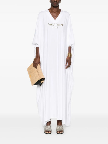 Logo-Print Maxi Dress