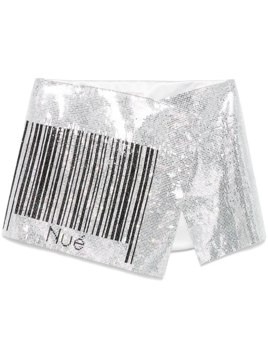 Barcode Mirror Mini Skirt
