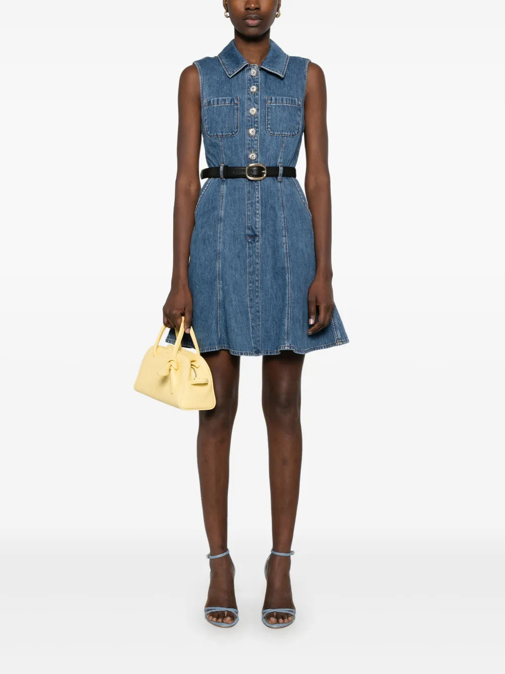 Sleeveless Denim Mini Dress