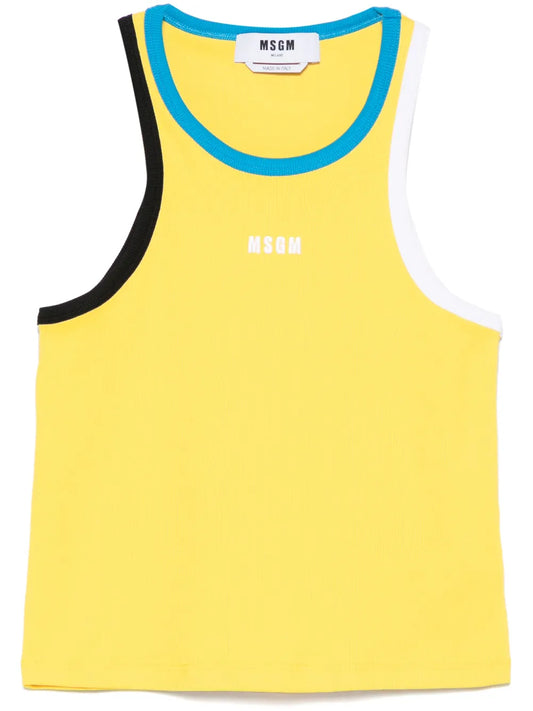 Contrast-Trim Tank Top