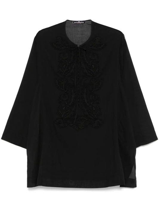 Patch-Detail Mini Dress
