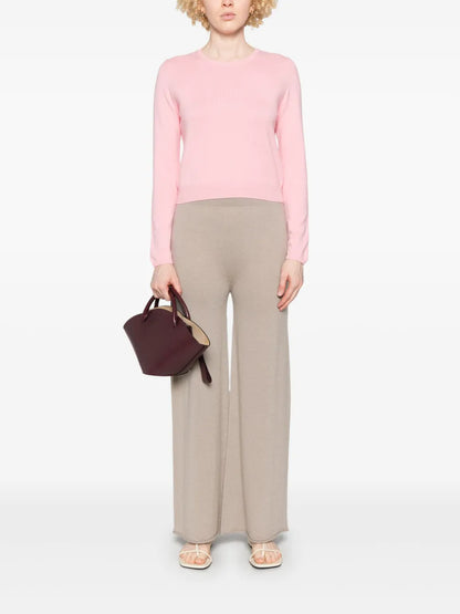 Fine-Knit Palazzo Pants