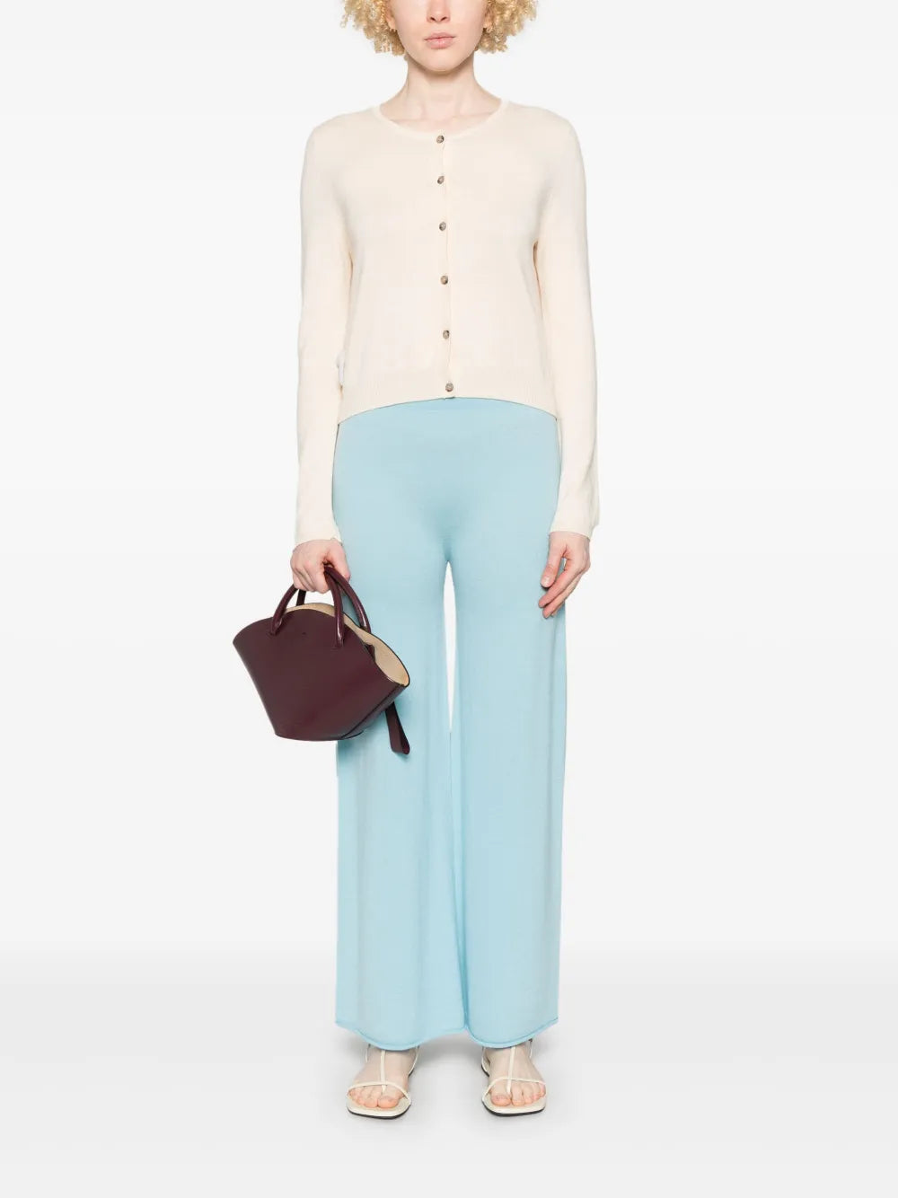 Fine-Knit Palazzo Pants
