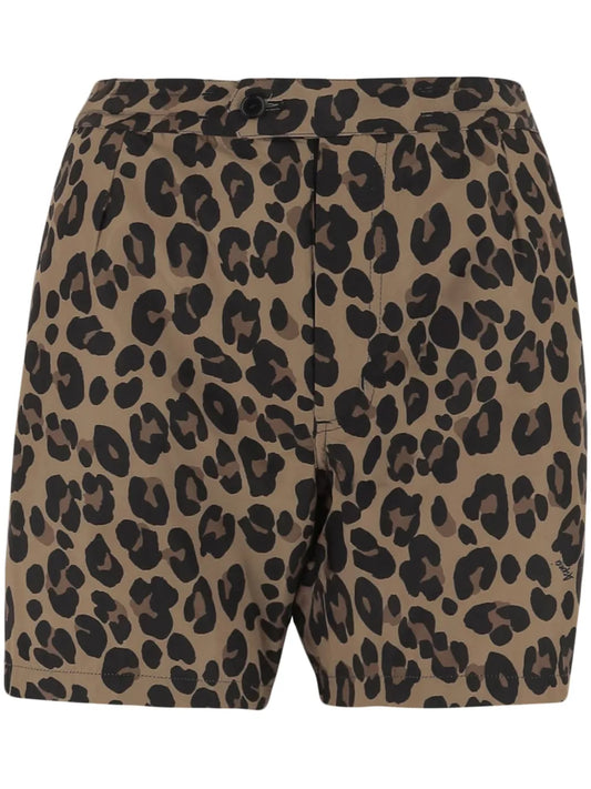Leopard-Print Shorts