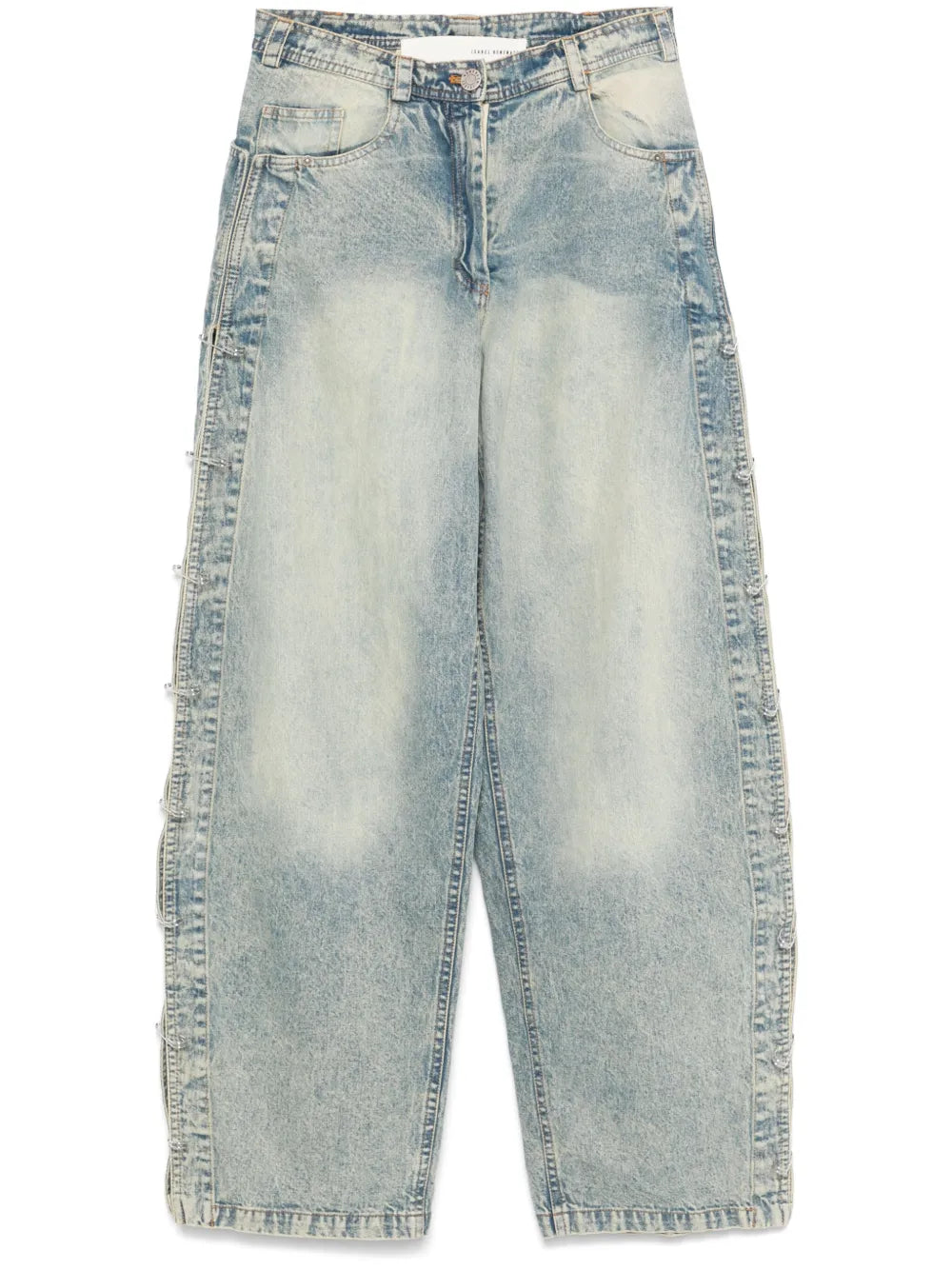 Safety-Pin Detailed Jeans