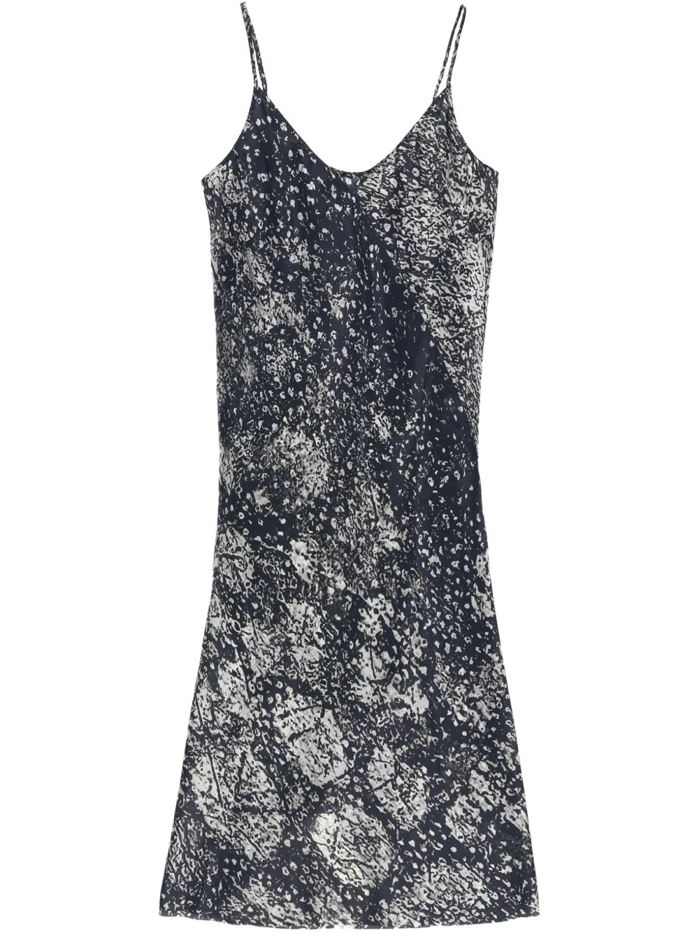 Wolf-Print Slip Dress