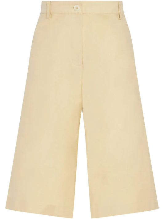 Wide-Leg Bermuda Shorts