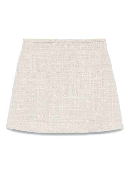 A-Line Tweed Mini Skirt