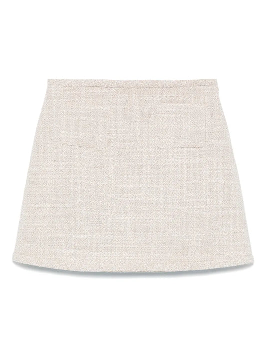 A-Line Tweed Mini Skirt