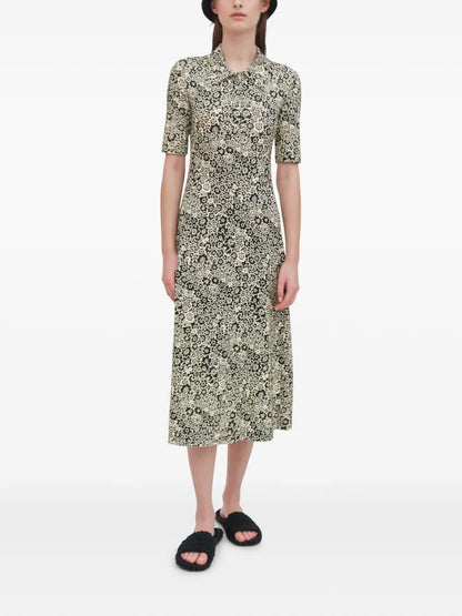 Floral-Print Midi Dress