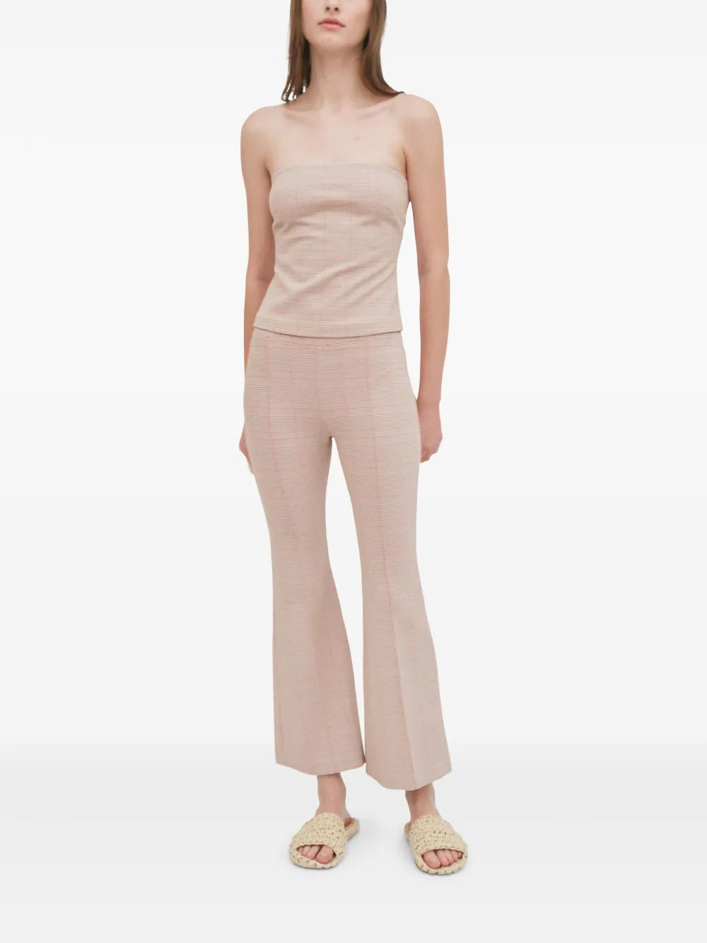Cropped Flared Trousers