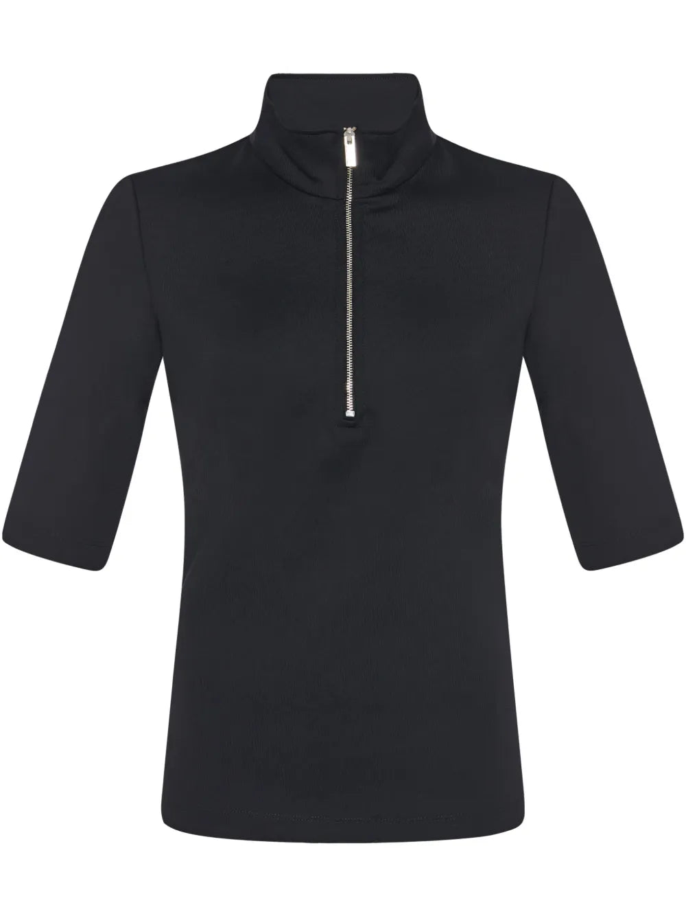 Short-Sleeved Zip-Up Polo Shirt