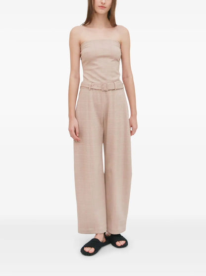 Belted Tapered Trousers