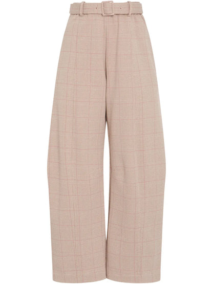 Belted Tapered Trousers