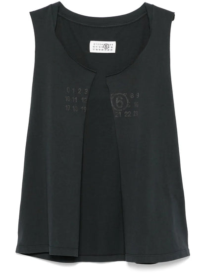 Numbers-Motif Vest