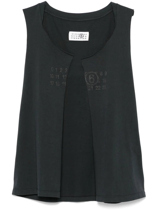 Numbers-Motif Vest