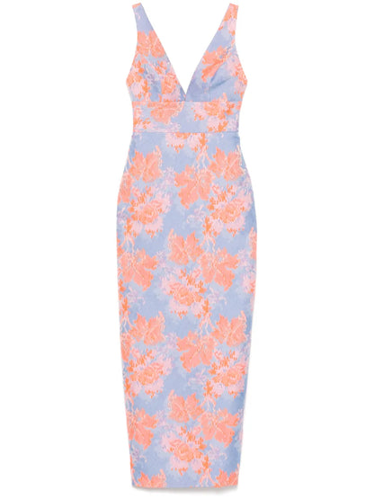 Abstract Jacquard Gown