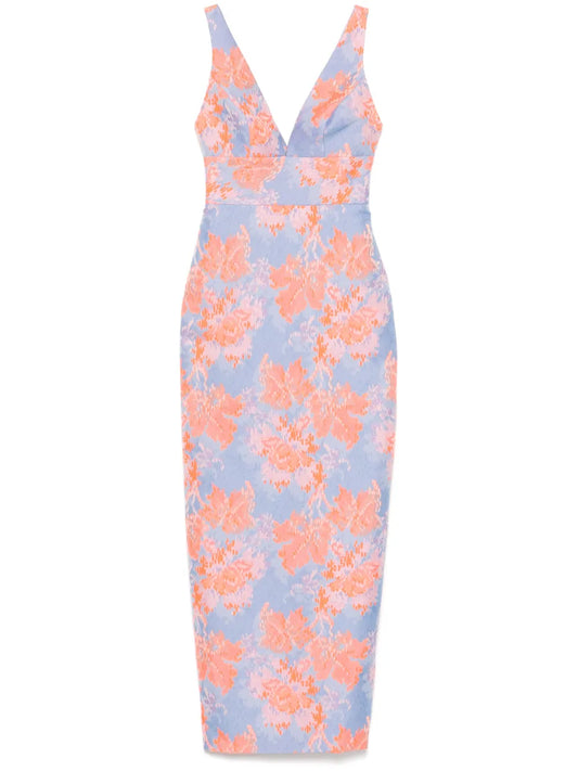 Abstract Jacquard Gown