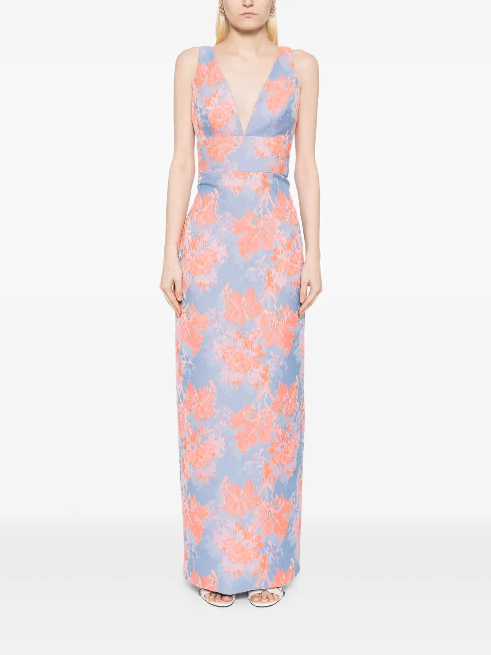 Abstract Jacquard Gown