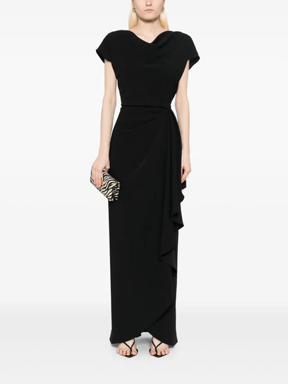 Draped Crepe Gown