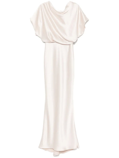 Draped Satin Gown