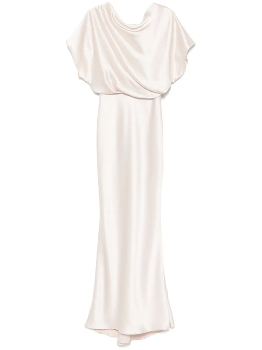 Draped Satin Gown