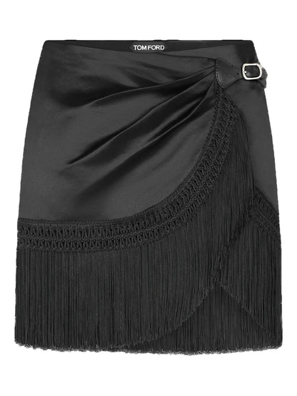 Fringe-Detail Mini Skirt