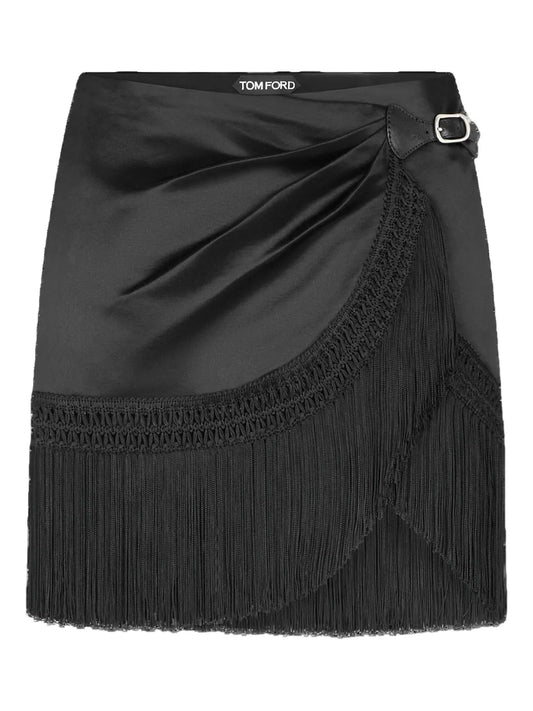 Fringe-Detail Mini Skirt