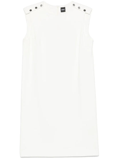 Buttoned-Shoulders Mini Dress