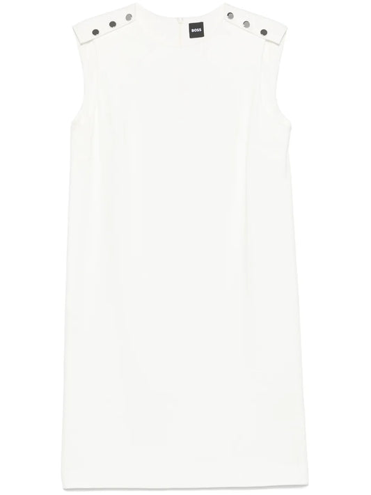 Buttoned-Shoulders Mini Dress