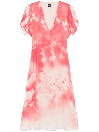 Floral-Print Midi Dress