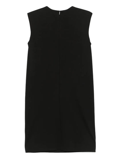 Buttoned-Shoulders Mini Dress