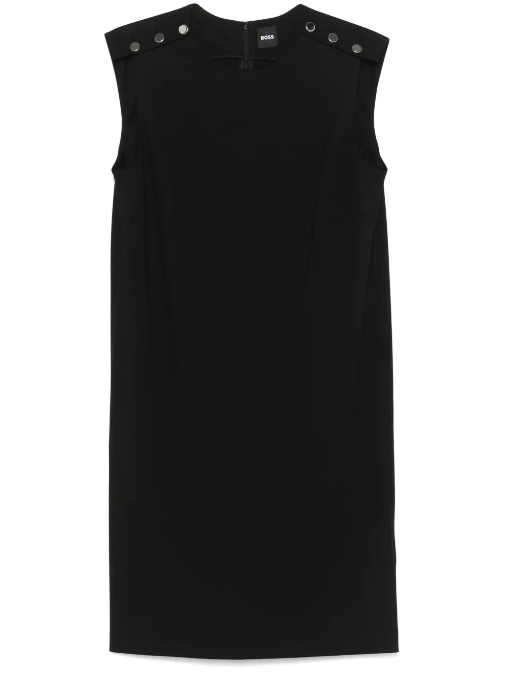 Buttoned-Shoulders Mini Dress