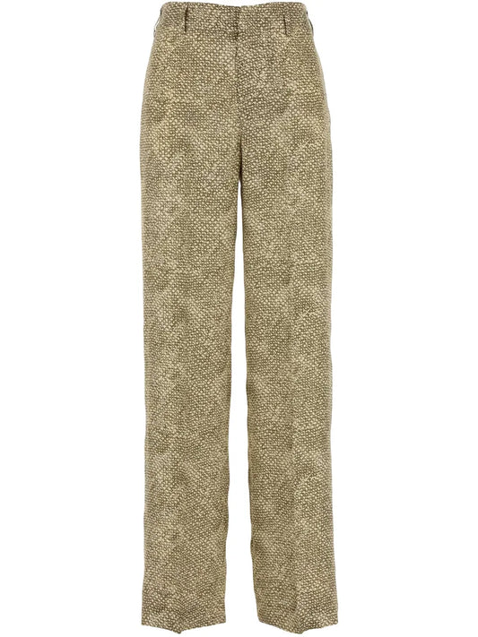 Printed Satin Trousers