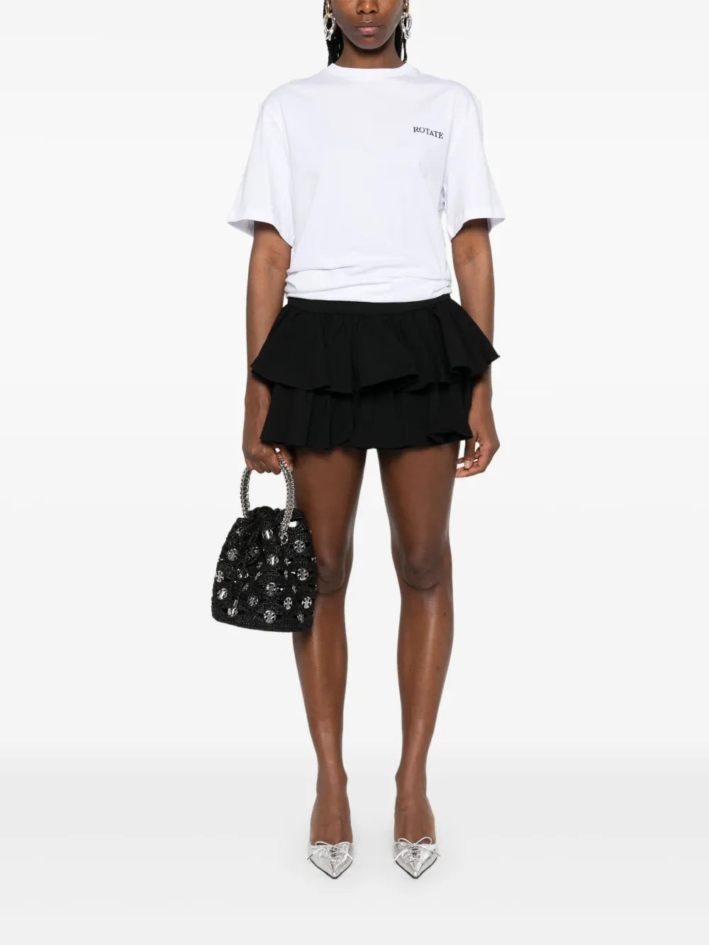 Tiered Mini Skirt